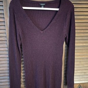 Torrid Purple Ribbed Lightweight Sweater Size 1